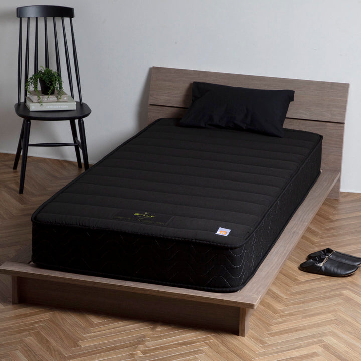 硬さの選べるマットレスセミダブルブラック夜香ハイグレードポケットコイル