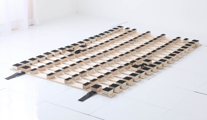 桐ロールすのこダブル床面高5cm簡単収納