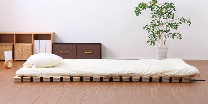 桐ロールすのこダブル床面高5cm簡単収納