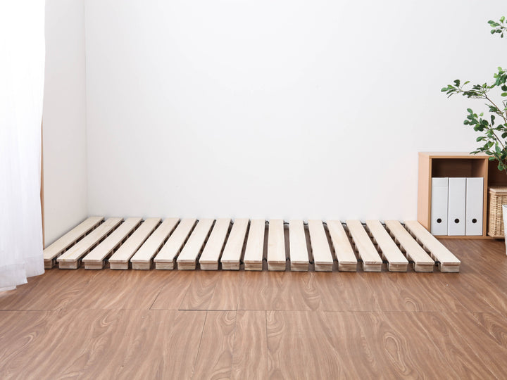 桐ロールすのこダブル床面高5cm簡単収納