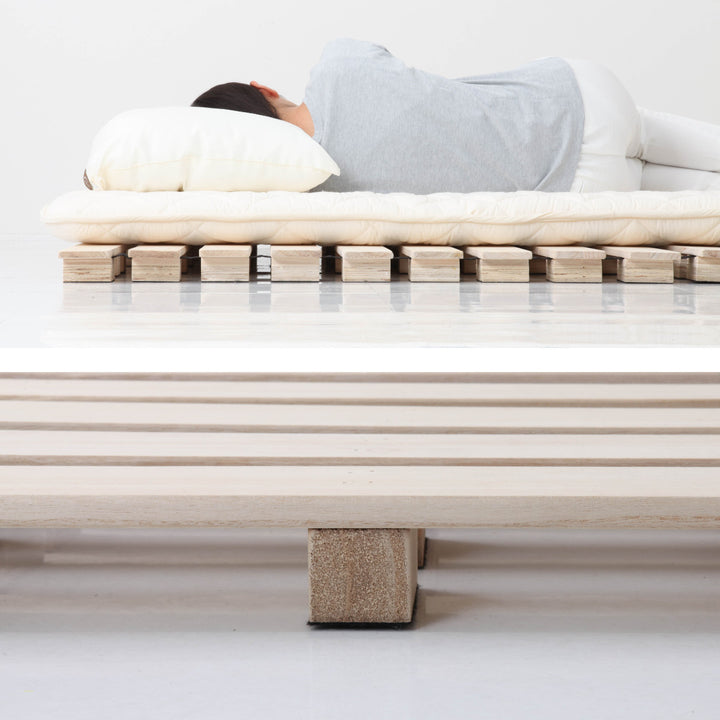 桐ロールすのこダブル床面高5cm簡単収納