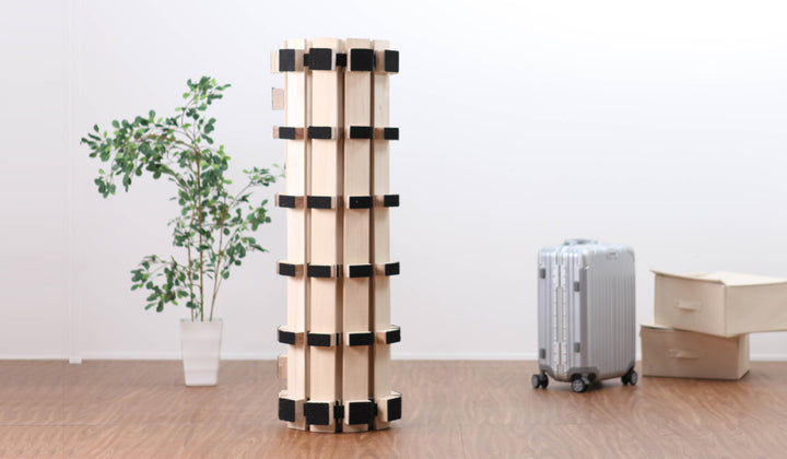 桐ロールすのこダブル床面高5cm簡単収納