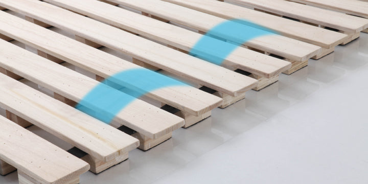 桐ロールすのこダブル床面高5cm簡単収納