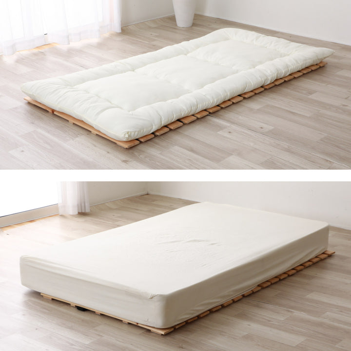 ロールすのこひのきシングル簡単収納天然木日本製