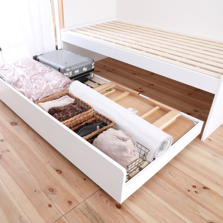 親子ベッドシングルスライド式収納すのこ