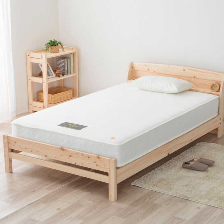 硬さの選べるマットレスショートセミシングルホワイト夜香ハイグレードポケットコイル