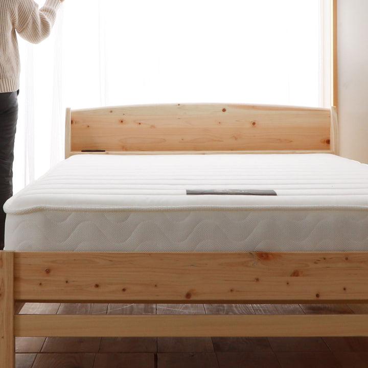 硬さの選べるマットレスショートシングルホワイト夜香ハイグレードポケットコイル