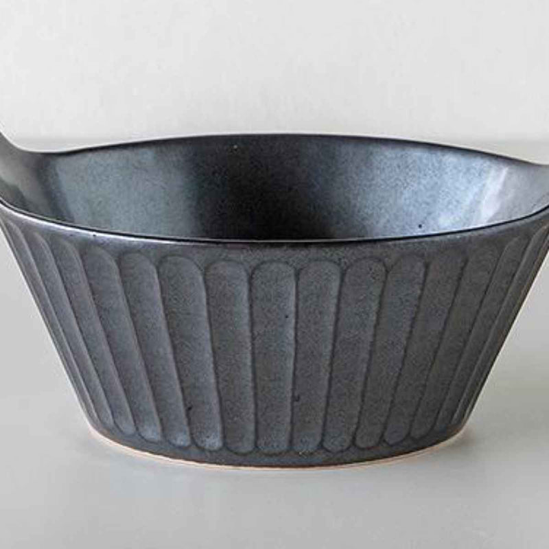 グラタン皿ラウンド19cm持ち手付きSOGIソギ耐熱陶器