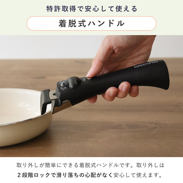 GREENPANフライパン5点セット20cm26cm卵焼き器クリックシェフ着脱ハンドル付き