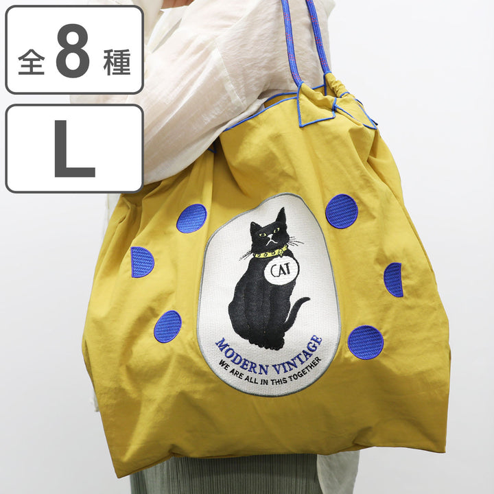 バッグ8beginbagL大容量刺繍折りたたみコンパクト