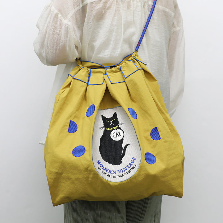 バッグ8beginbagL大容量刺繍折りたたみコンパクト