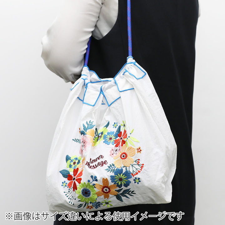 バッグ8beginbagL大容量刺繍折りたたみコンパクト