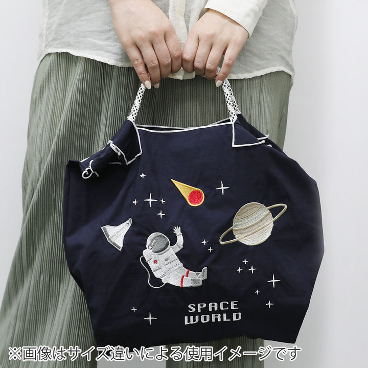 バッグ8beginbagL大容量刺繍折りたたみコンパクト