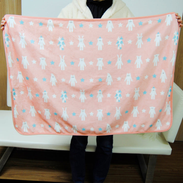 ブランケット食べ物目玉焼き70x100cmフランネル裏ボア