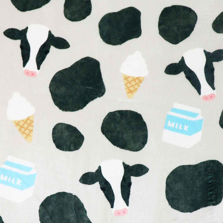 ブランケット動物ウシ70x100cmフランネル裏ボア