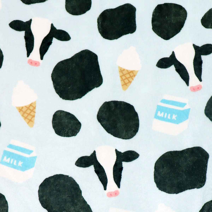 ブランケット動物ウシ70x100cmフランネル裏ボア