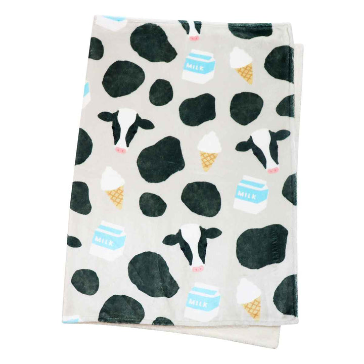 ブランケット動物ウシ70x100cmフランネル裏ボア