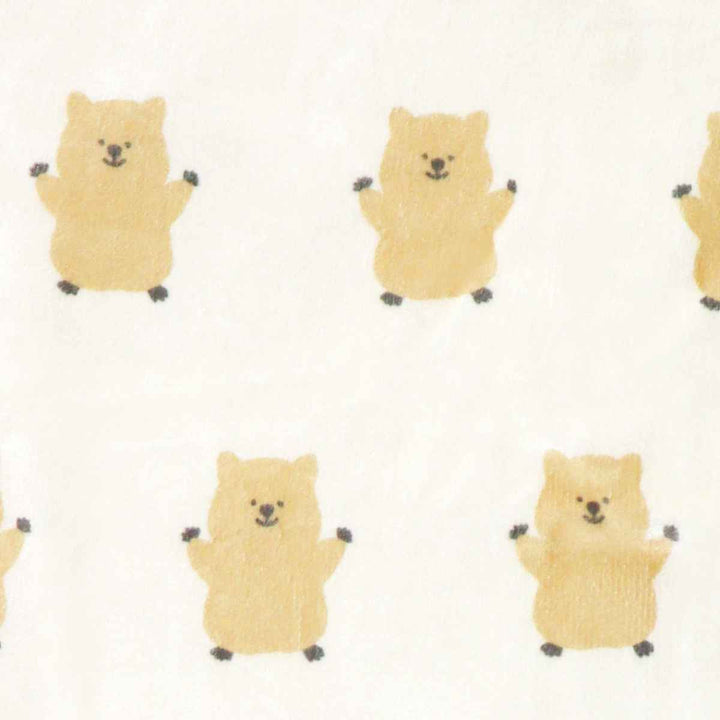 ブランケット動物クォッカ70x100cmフランネル裏ボア