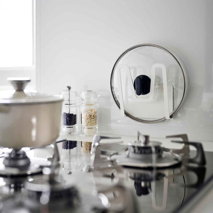 山崎実業Plateマグネット鍋蓋ホルダープレートホワイト