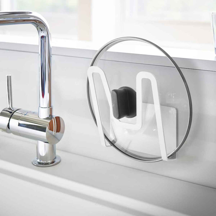 山崎実業Plateマグネット鍋蓋ホルダープレートホワイト