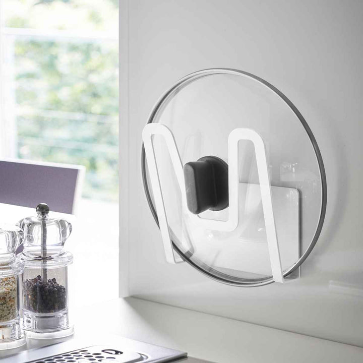 山崎実業Plateマグネット鍋蓋ホルダープレートホワイト