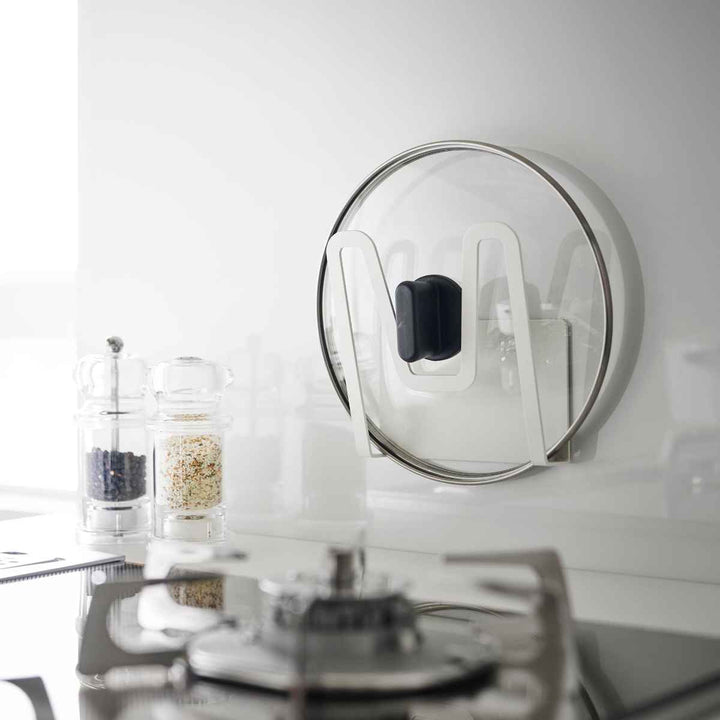 山崎実業Plateマグネット鍋蓋ホルダープレートホワイト