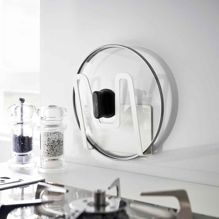 山崎実業Plateマグネット鍋蓋ホルダープレートホワイト