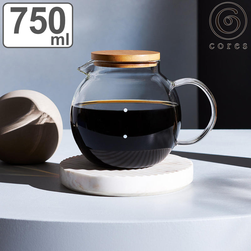 Coresコーヒーサーバー750ml6カップ用クリアガラスサーバー