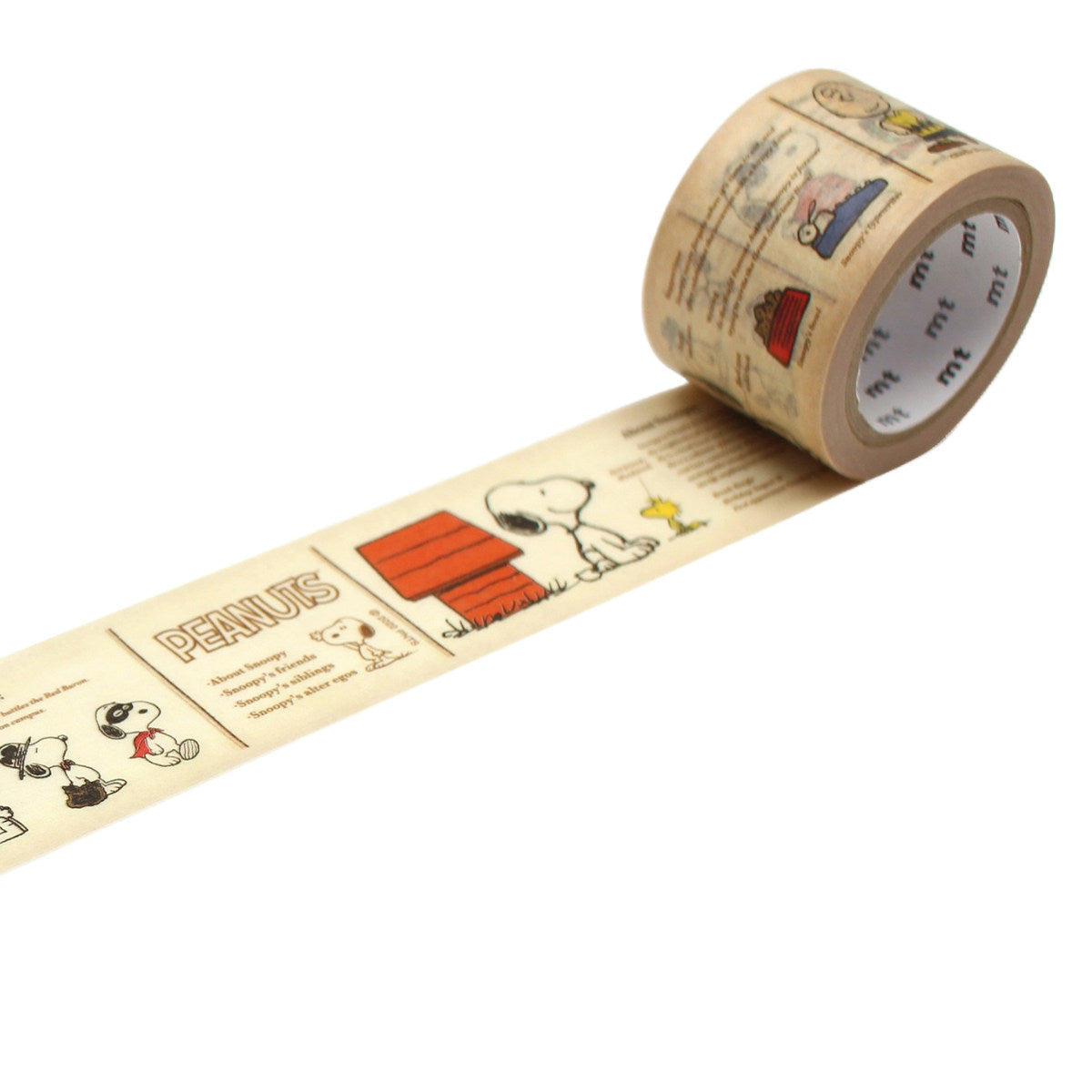 PEANUTS マスキングテープ マスキングテープ mt PEANUTS ピーナッツ図鑑 30mm×7m – ハウジー