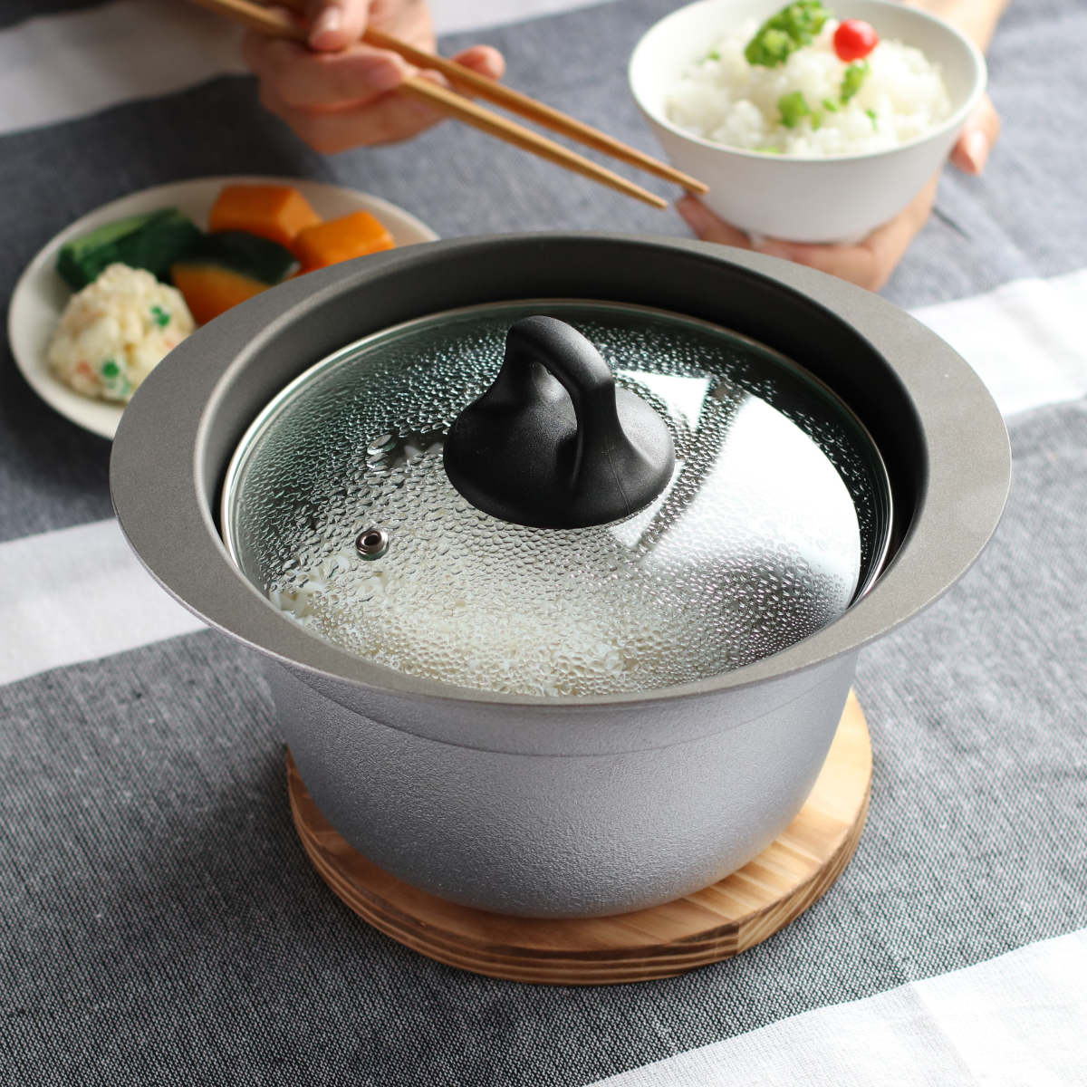 炊飯鍋 ガス火専用 謹製 釜炊き三昧 3合炊き(羽釜 かまどご飯釜 ご飯釜