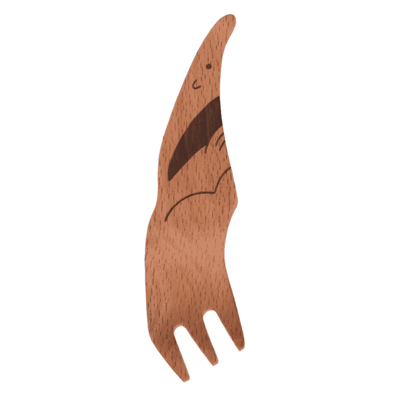 フォーク 11cm 絶滅危惧種の動物フォーク 木製
