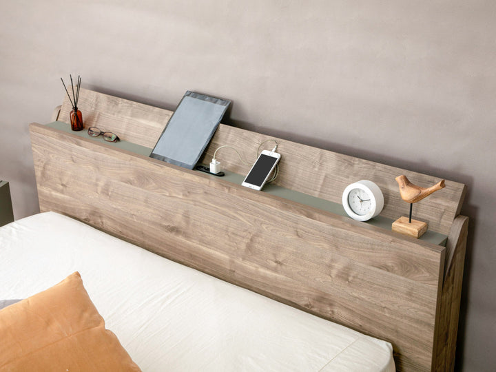 ローベッドセミダブルApelSENすのこ廃材再利用ツートン