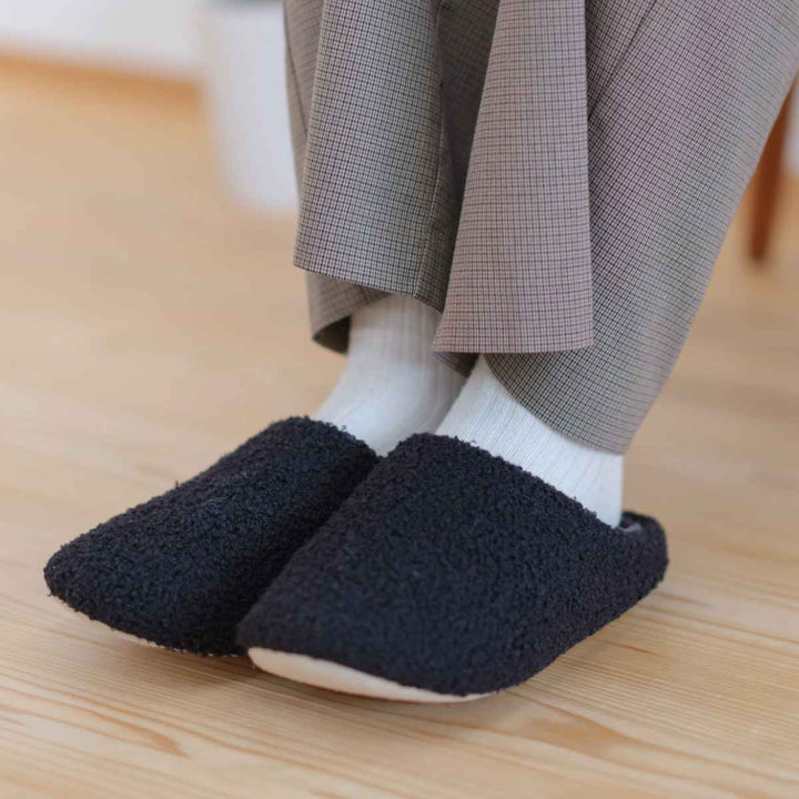 スリッパfluffydays24-24.5cmふわもこあったか吸湿発熱