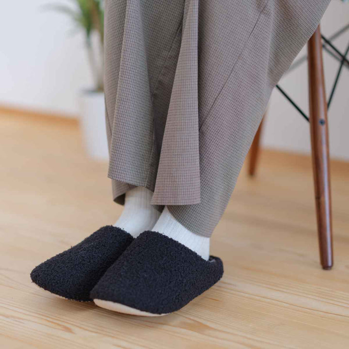 スリッパfluffydays24-24.5cmふわもこあったか吸湿発熱