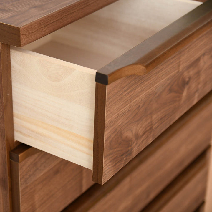 ハイチェスト5段北欧風モダン日本製幅80cm