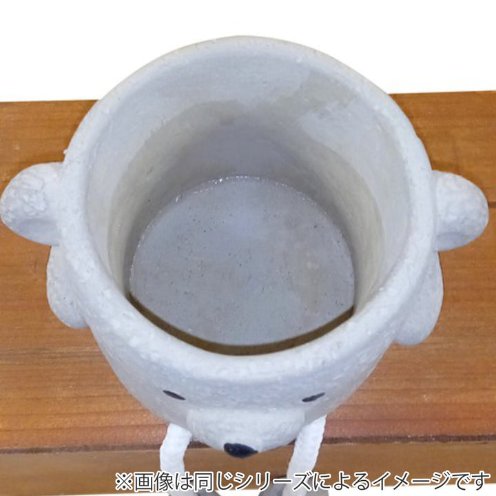 プランターポットアニマルレストポットSフクロウ3号