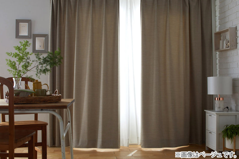 カーテン遮光2級100×135cmスミノエドレープカーテン形状記憶加工