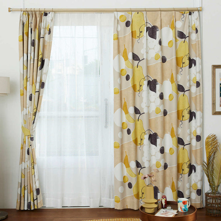 カーテン遮光2級フルーツフルーツ100×135cmスミノエドレープカーテン