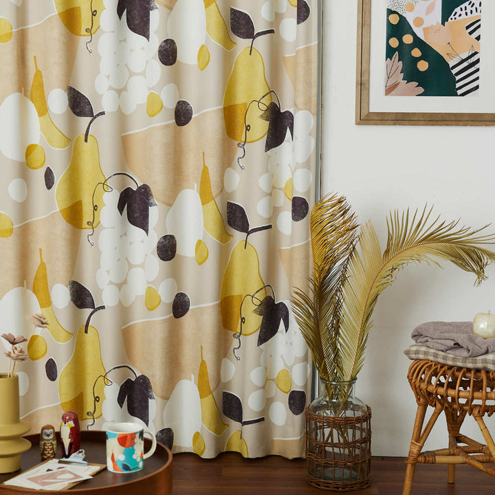 カーテン遮光2級フルーツフルーツ100×200cmスミノエドレープカーテン