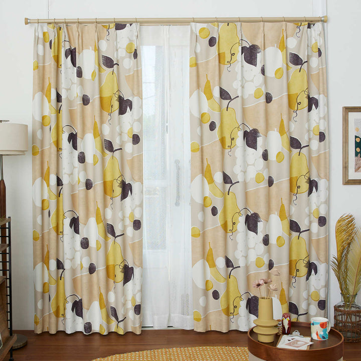 カーテン遮光2級フルーツフルーツ100×200cmスミノエドレープカーテン