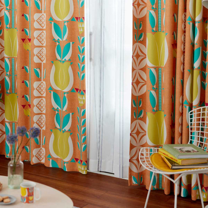 カーテン遮光3級チューリッペン100×135cm1枚入りスミノエドレープカーテン