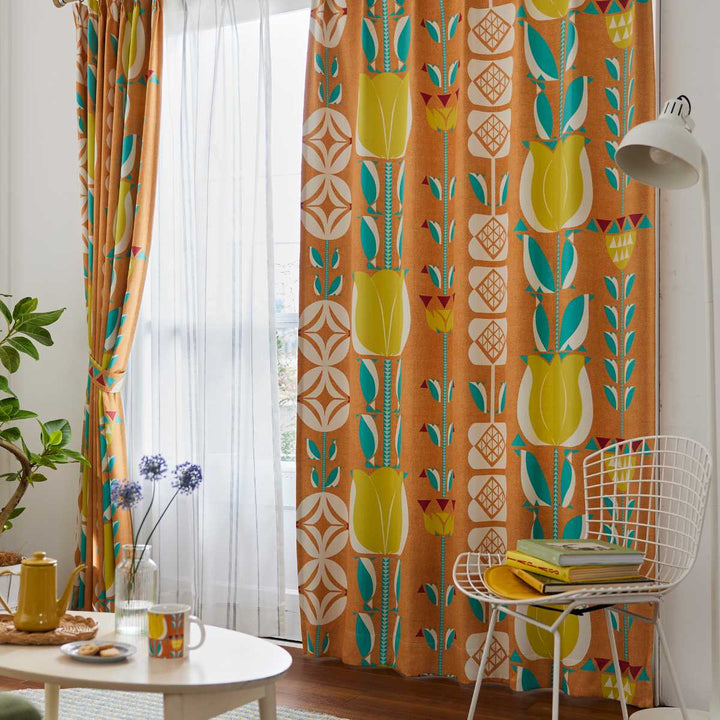 カーテン遮光3級チューリッペン100×135cm1枚入りスミノエドレープカーテン