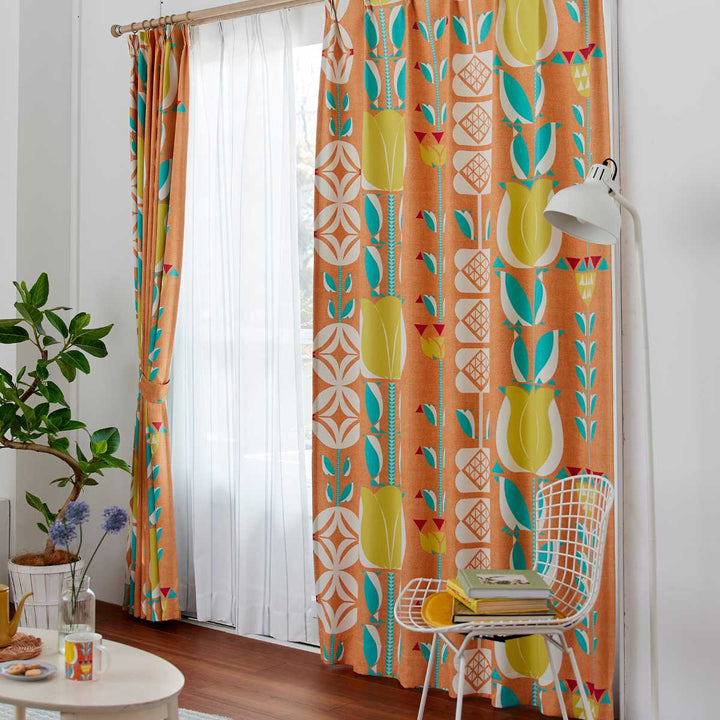 カーテン遮光3級チューリッペン100×135cm1枚入りスミノエドレープカーテン