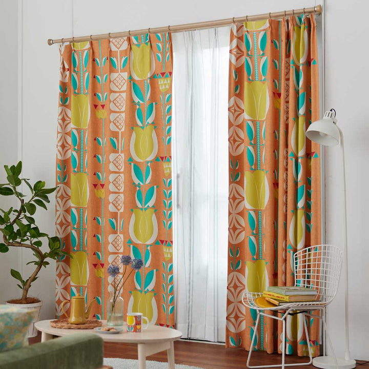 カーテン遮光3級チューリッペン100×200cm1枚入りスミノエドレープカーテン