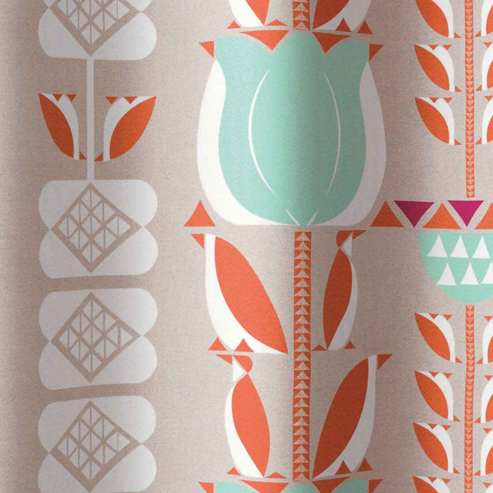 カーテン遮光3級チューリッペン100×200cm1枚入りスミノエドレープカーテン