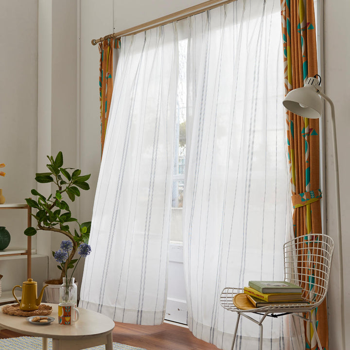 レースカーテンステッチライン100×198cm1枚入りスミノエシアーカーテン