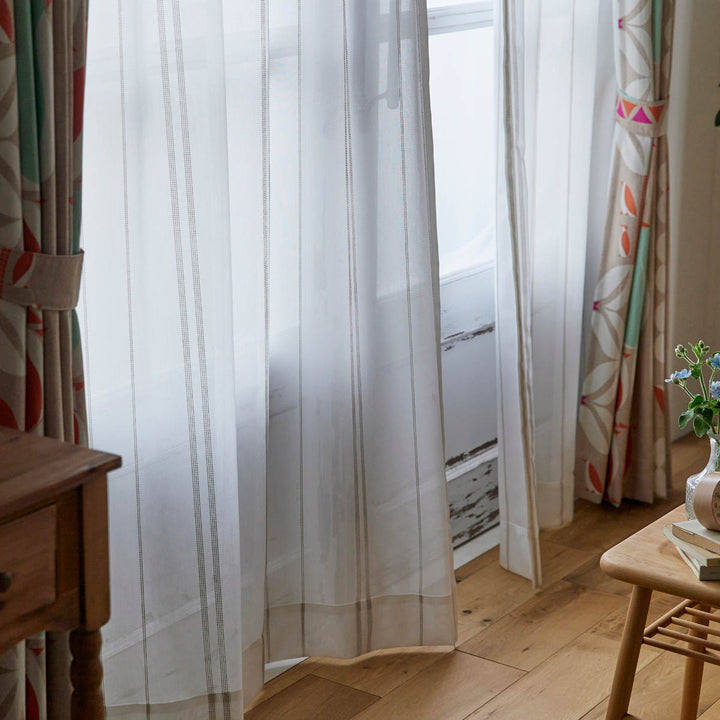 レースカーテンステッチライン100×198cm1枚入りスミノエシアーカーテン