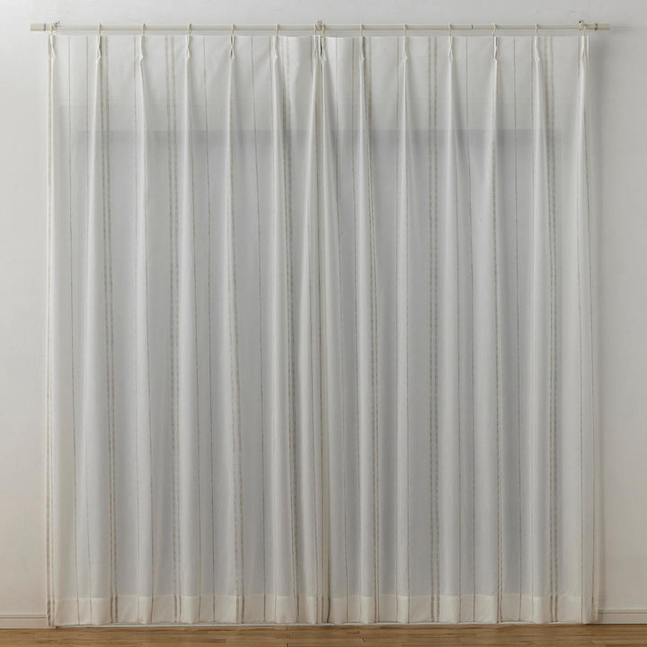 レースカーテンステッチライン100×198cm1枚入りスミノエシアーカーテン