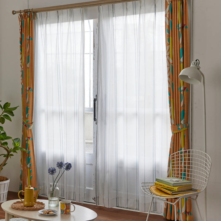 レースカーテンステッチライン100×198cm1枚入りスミノエシアーカーテン