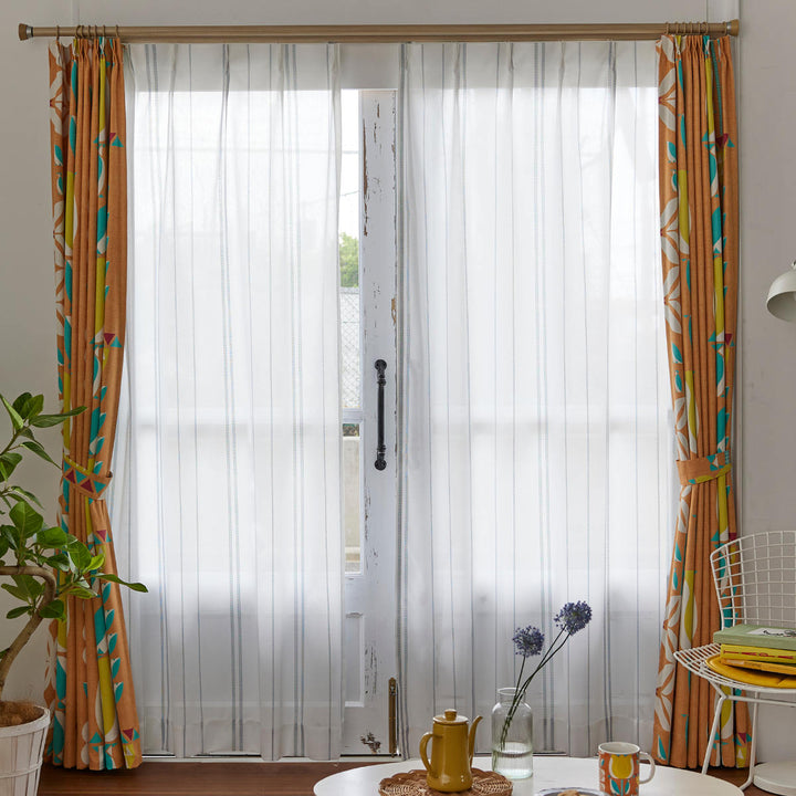 レースカーテンステッチライン100×198cm1枚入りスミノエシアーカーテン